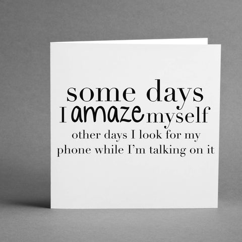 Amaze myself square card