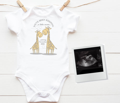 Baby Announcement Giraffe Vest