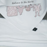 Floral personalised Washing line baby Cotton Blanket