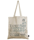 Teacher typography canvas bag