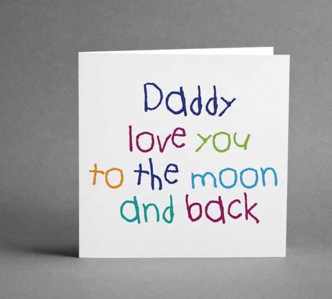 Daddy moon and back multi square card