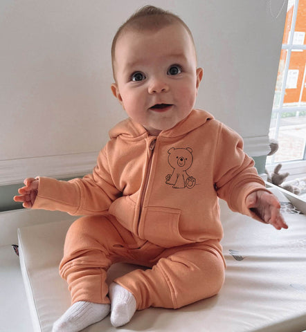 Cosy fleecy Baby Hooded Romper