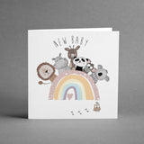 Petite Jola Pastel Rainbow Animals Baby Gift Set