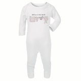 Personalised Floral washing line baby grow