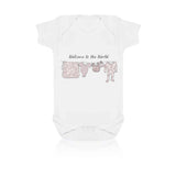 Personalised Floral washing line baby vest
