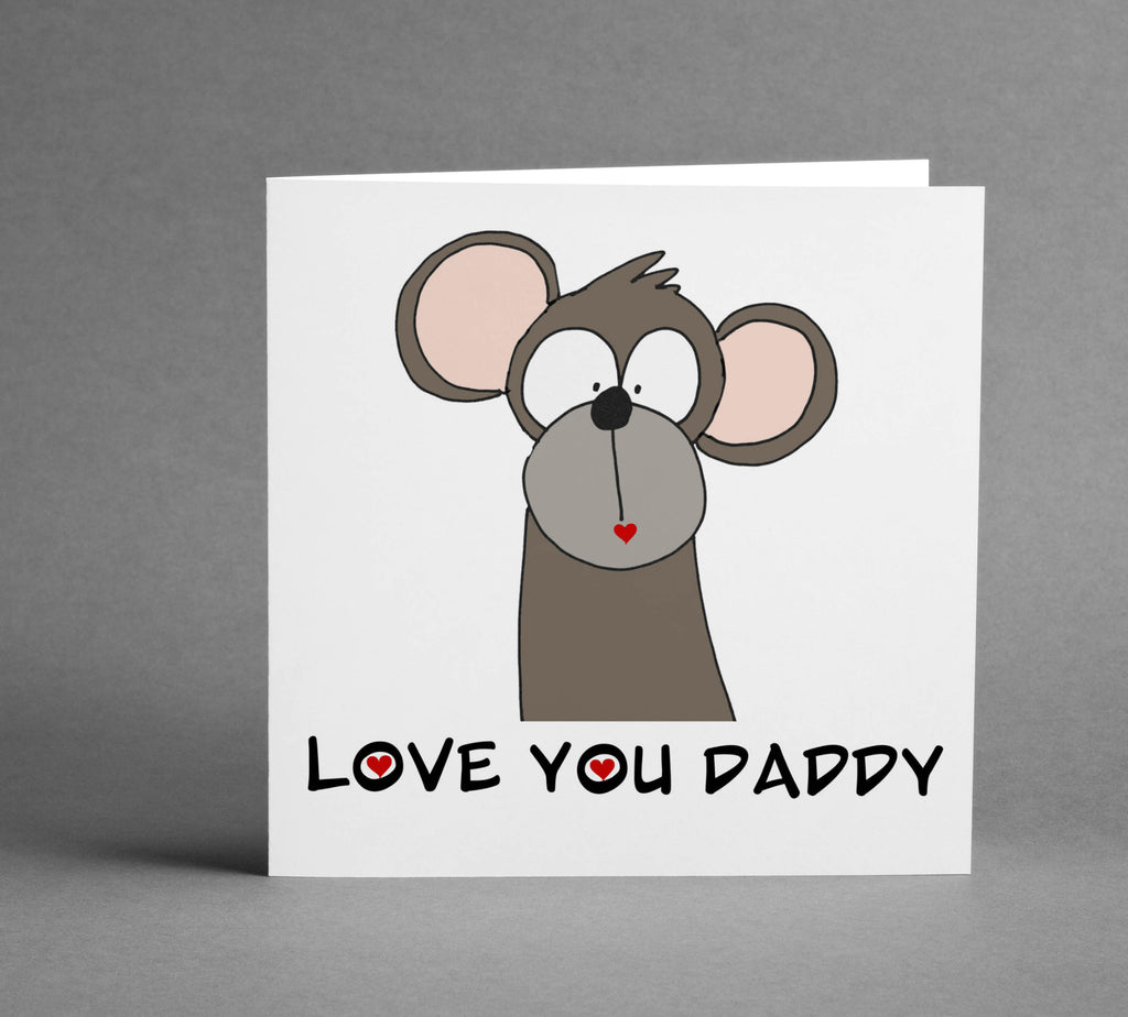 Love you Daddy Monkey square card