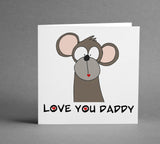 Love you Daddy Monkey square card