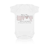 Personalised Floral washing line baby vest