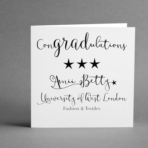 Personalised Graduation square card