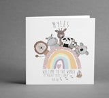 Petite Jola Pastel Rainbow Animals Baby Gift Set