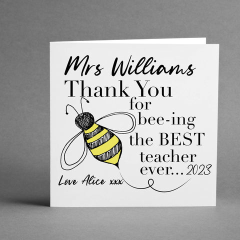 Bee Best Teacher 2023 canvas bag