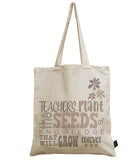 Teacher typography canvas bag