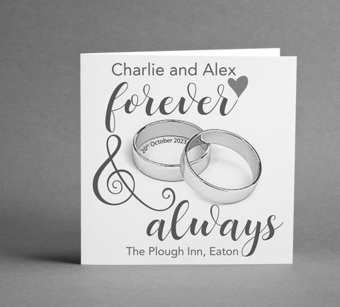 Wedding rings square card