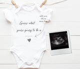 Baby Announcement grey heart