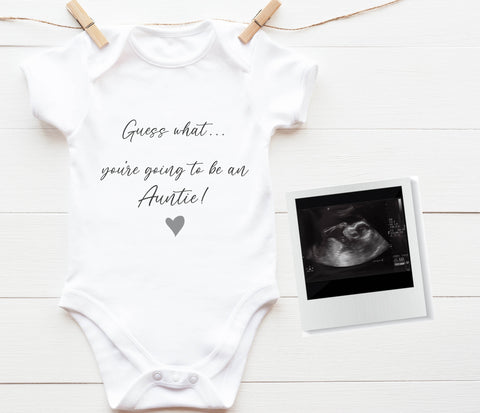 Baby Announcement grey heart