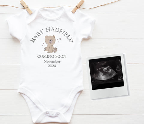 Baby Announcement cute Bear