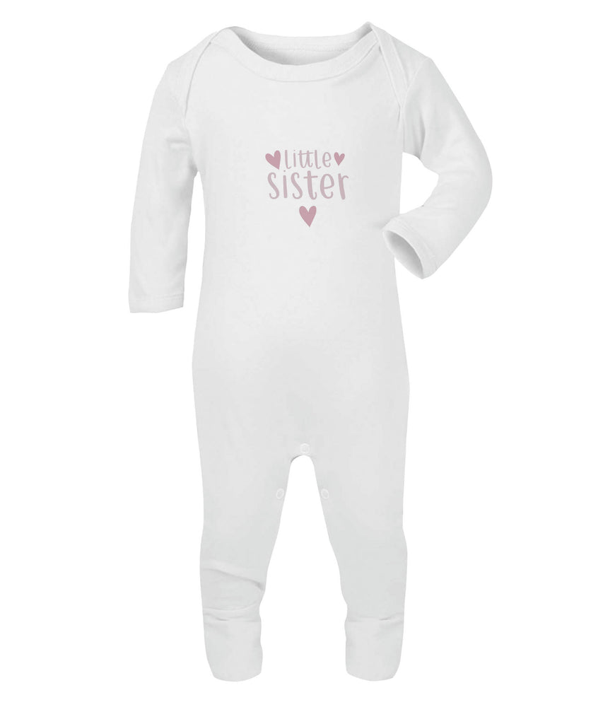 Little Sister hearts Baby Babygrow