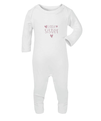 Little Sister hearts Baby Babygrow