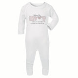 Personalised Floral washing line baby grow