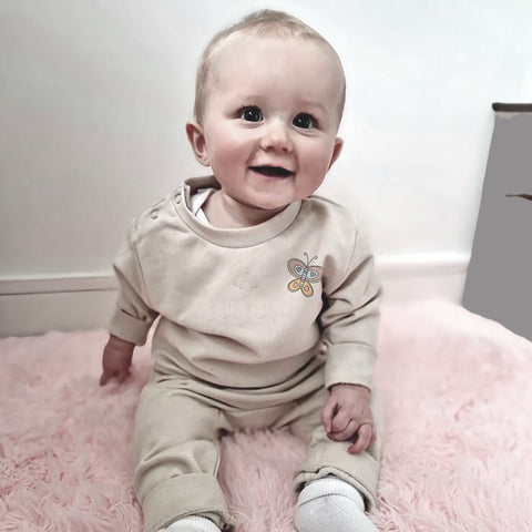 Soft Pink Butterfly Toddler Sweatshirt