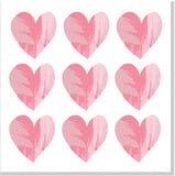 Be mine love hearts square card