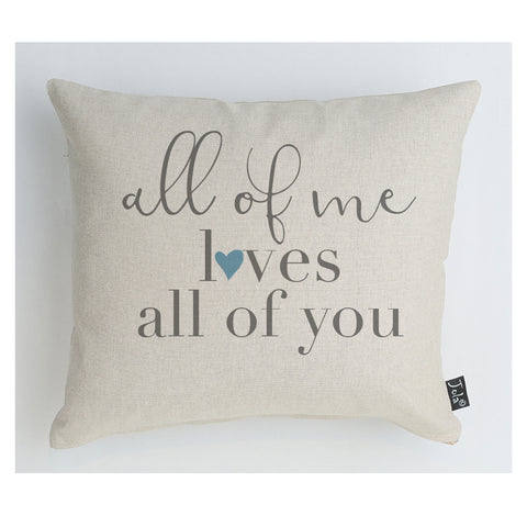 All of me loves all of you cushion