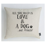 Love dog and prosecco cushion