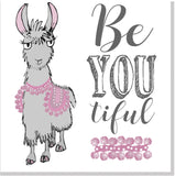 Beyoutiful Llama square card