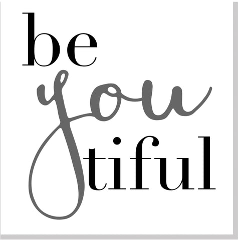 BeYouTiful square card grey