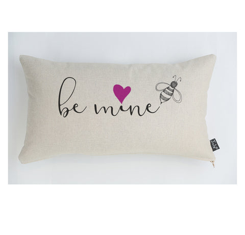 Be Mine pink heart cushion