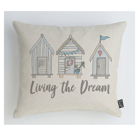 Beach Huts Living the dream cushion