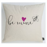 Be Mine pink heart cushion
