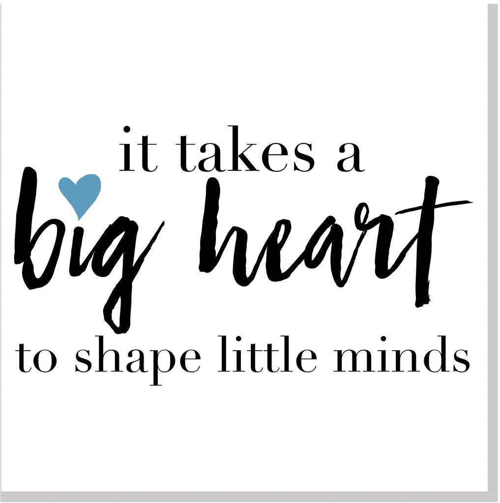 Big Heart Teacher square card