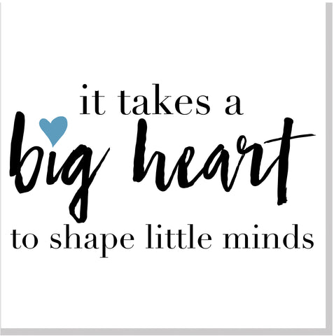 Big Heart Teacher square card