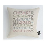 Personalised Block City cushion pastel