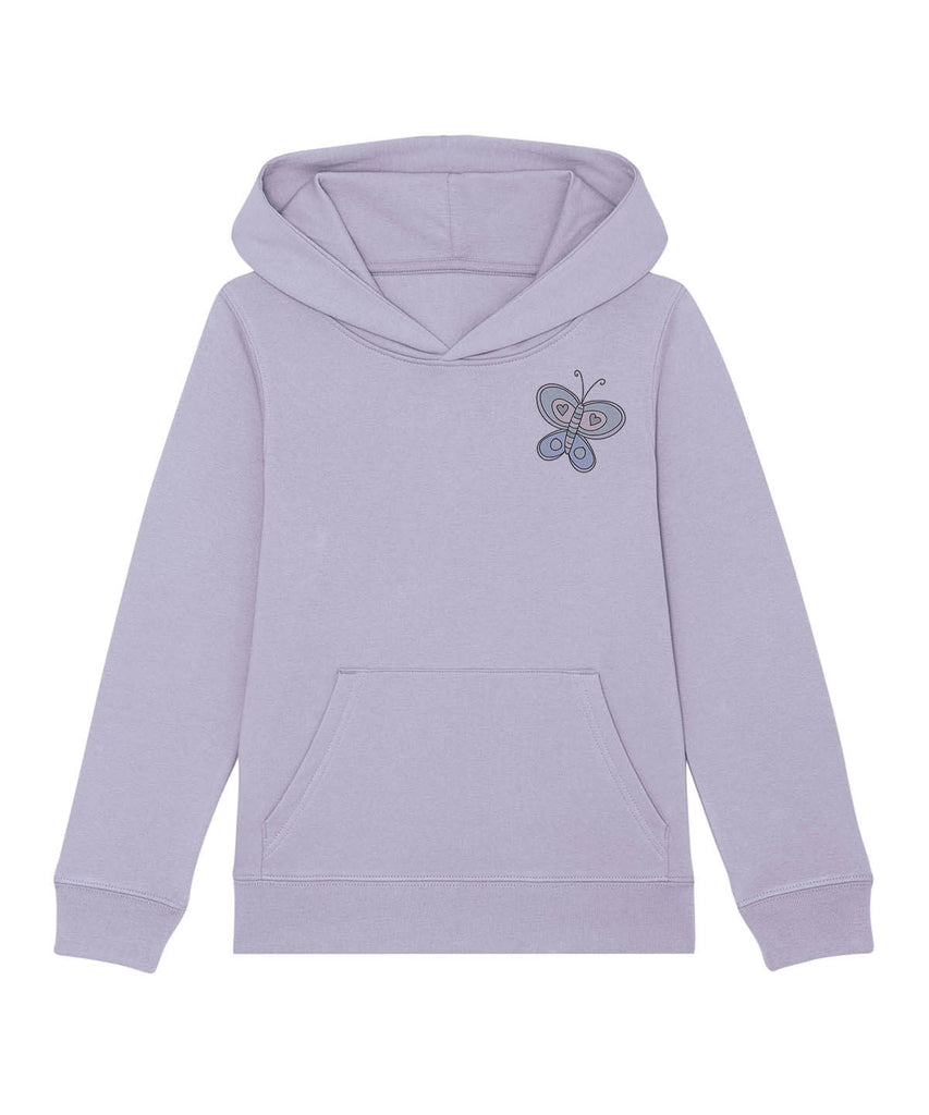 Organic Cotton Kids Hoodie Butterfly