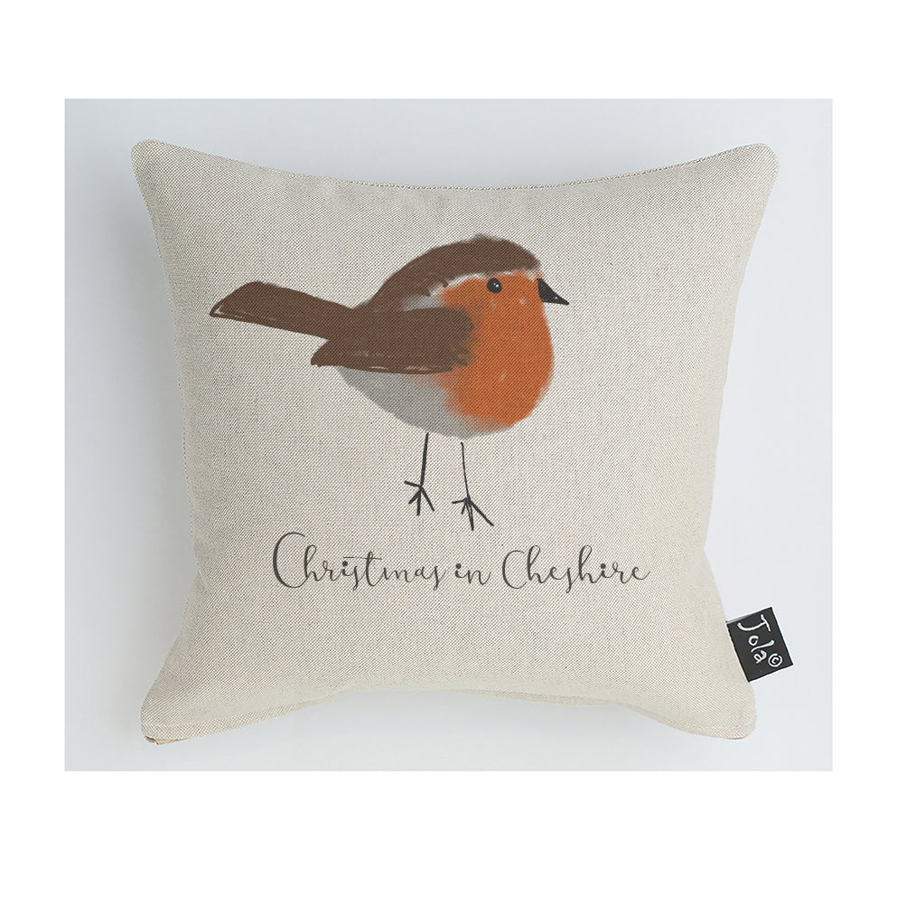 Christmas robin cushion hotsell