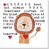 Courage Lion... square card
