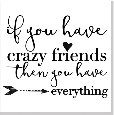 Crazy Friends square card