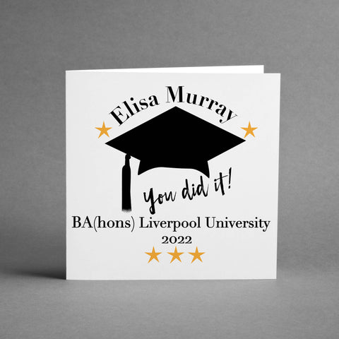 Graduation square card