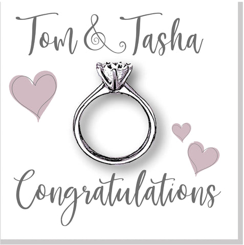 Personalised engagement square card