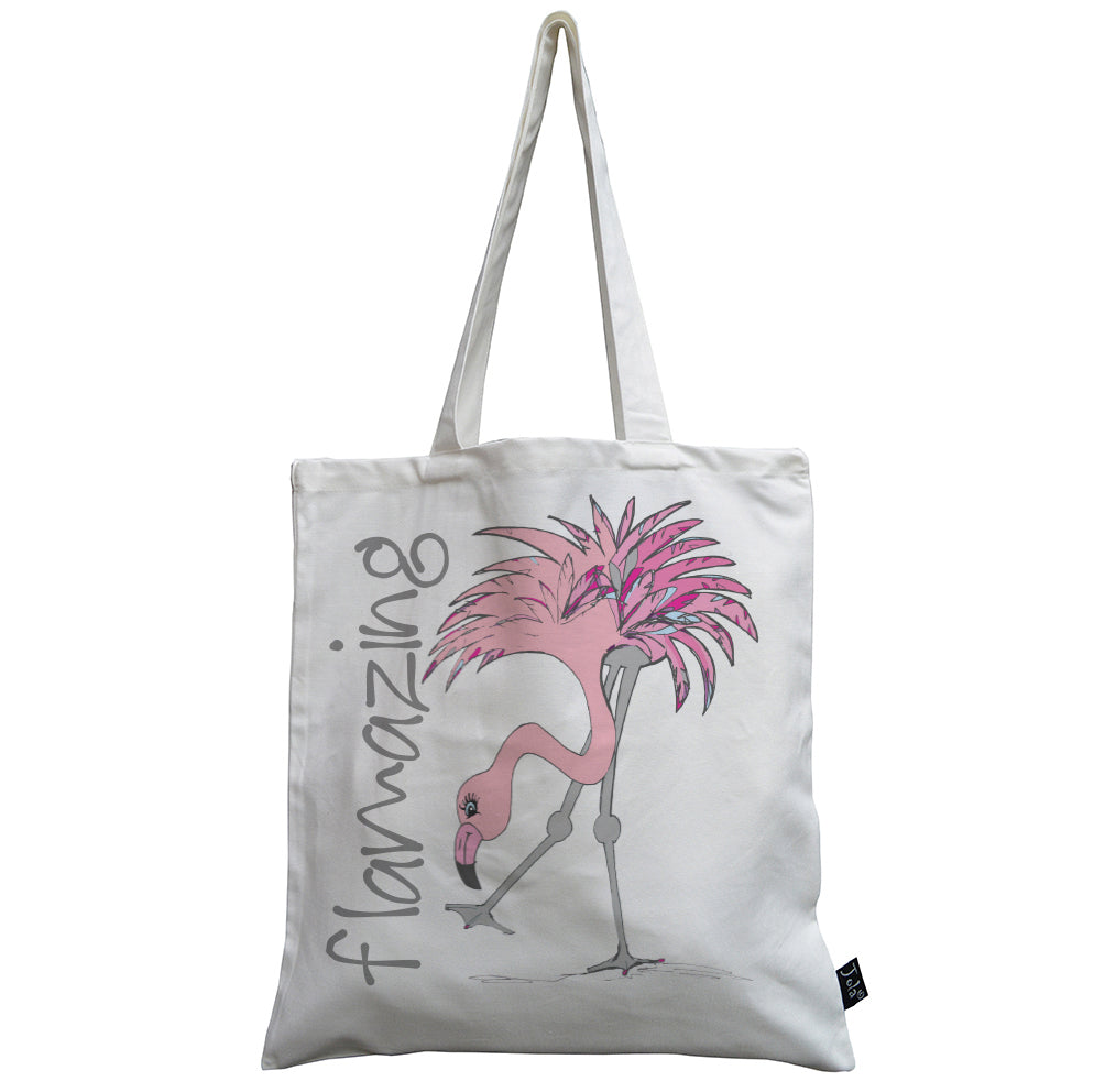 Flamazing Flamingo canvas bag Jola Designs