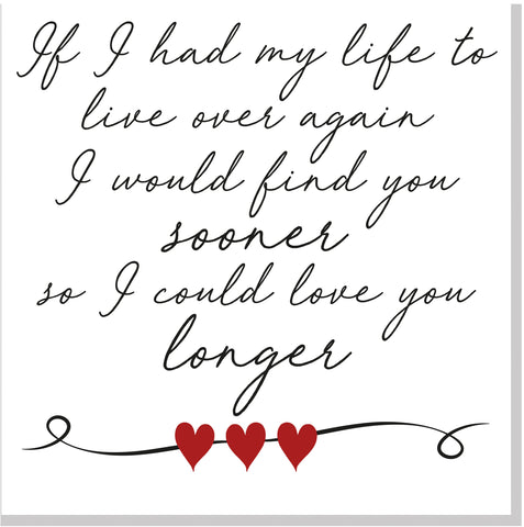Love you longer square card