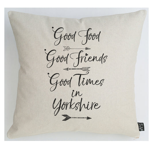 Personalised Good Food, Good Friends cushion