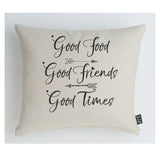 Good Food, Good Friends cushion