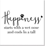 Happiness Wet Nose square card