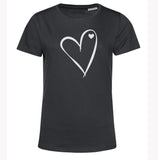 Organic Cotton T Shirt Heart