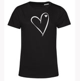 Organic Cotton T Shirt Heart