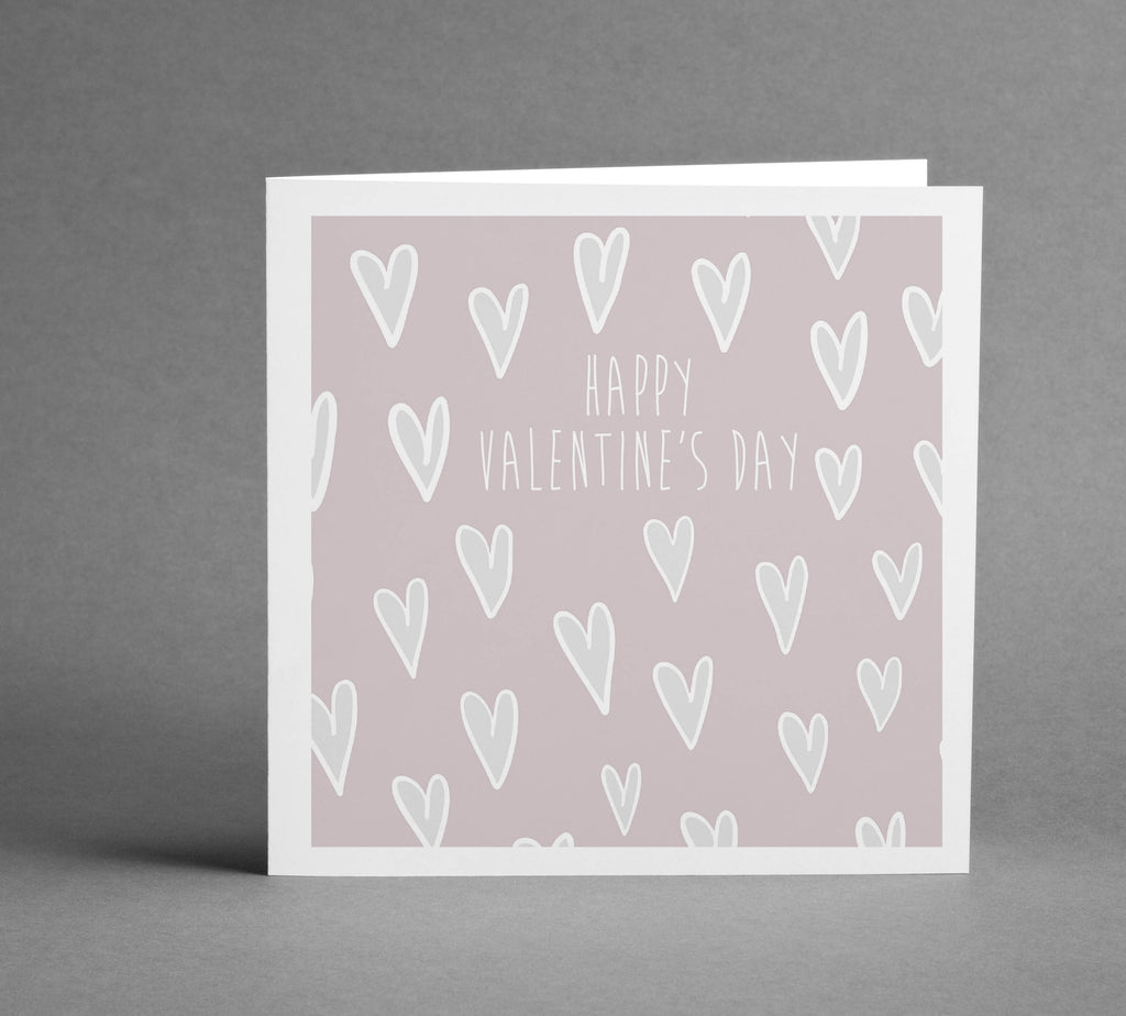 Happy Valentine's Day Hearts square card