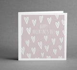 Happy Valentine's Day Hearts square card